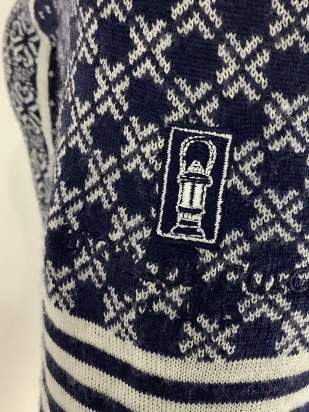 Krimson Klover Women's Sz S 100% Merino Wool Quarter Zip Alpine Sweater Blue - Picture 3 of 8